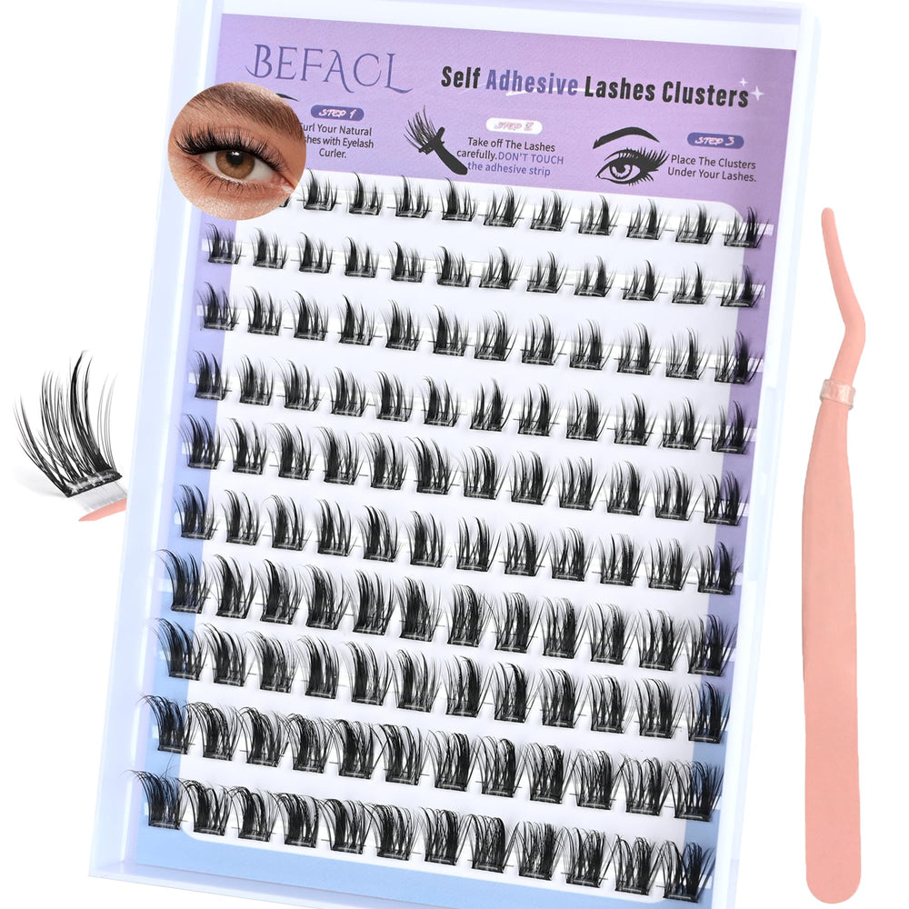BEFACL conj-pestanas-autoadhesivas 8-18 mm para look natural