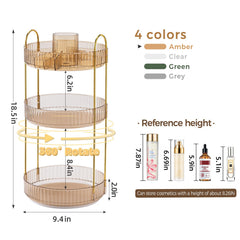 BEFSOP organizador de 3 niveles en cristal para cosméticos y perfumes.
