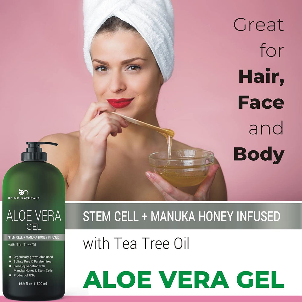 Cuidado capilar de Being Naturals Aloe Vera Gel, reduce picor