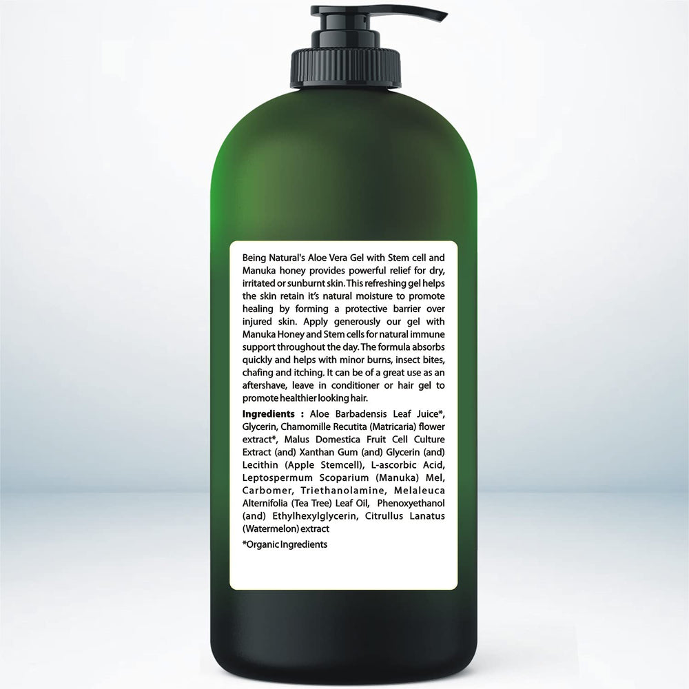 Textura ligera de Being Naturals Aloe Vera Gel, absorción rápida