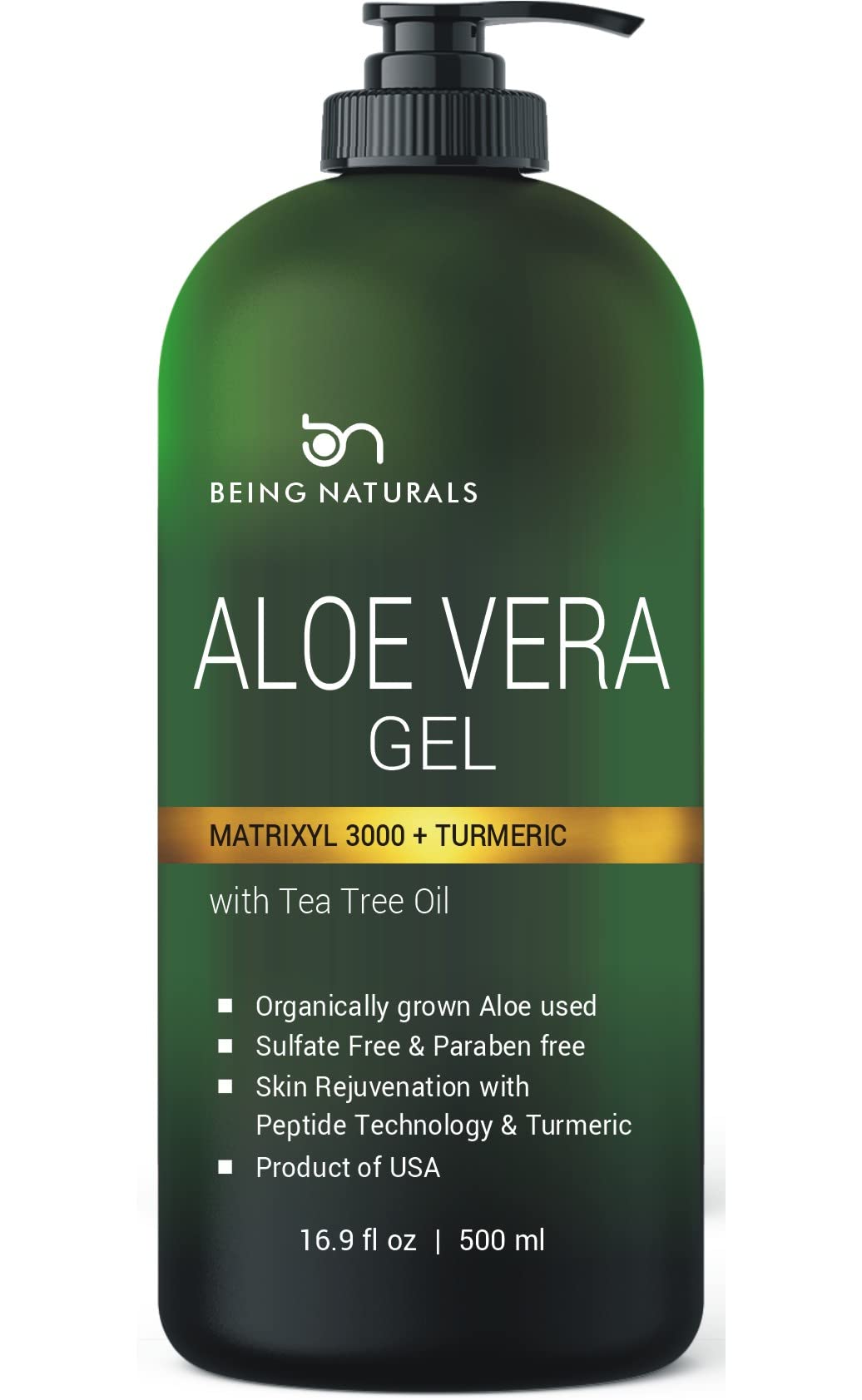 Being Naturals gel Aloe Vera envase, hidratación suave para la piel