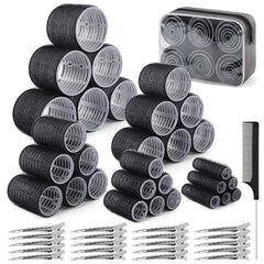 Belicoo conjunto rulos pelo 60mm para rizos naturales y duraderos