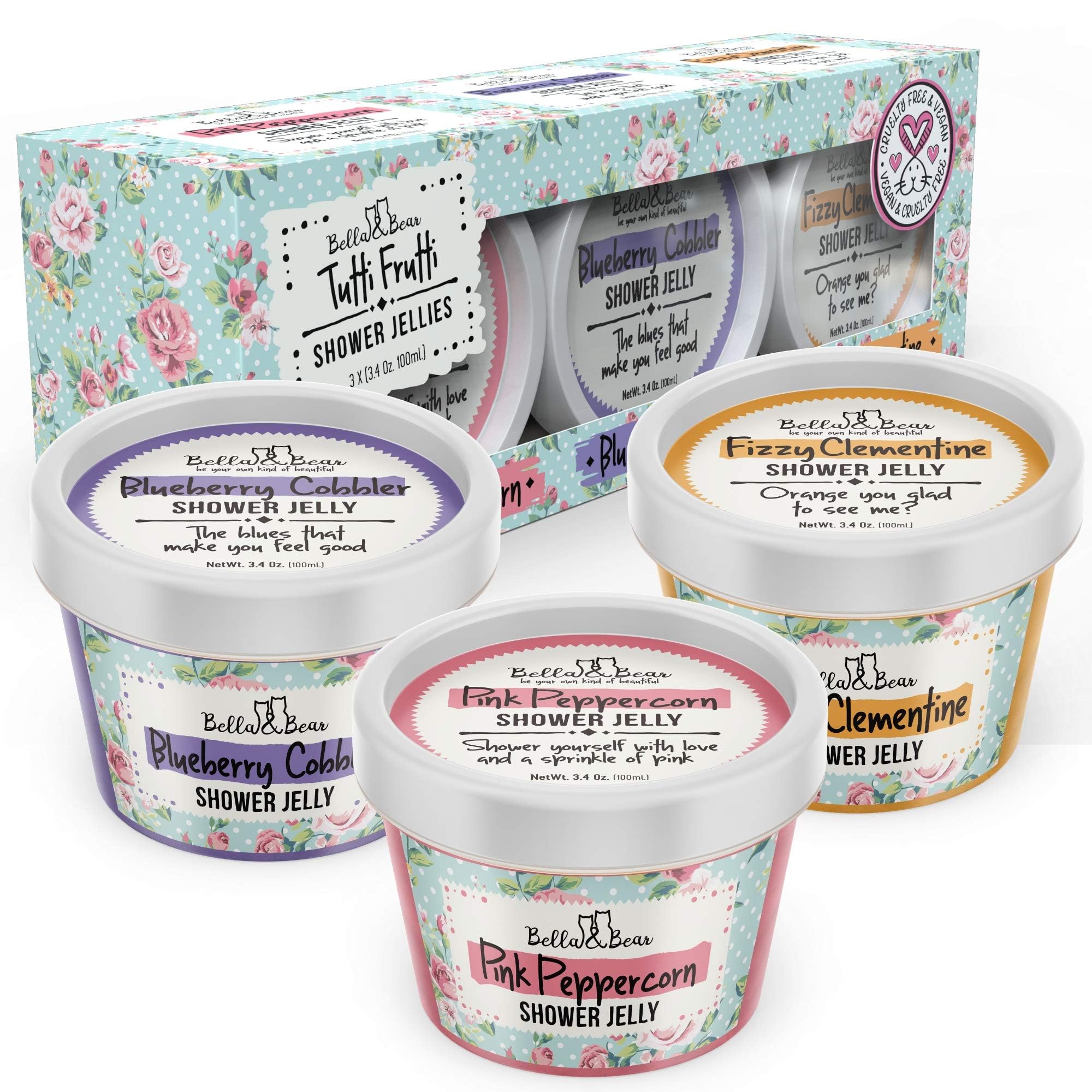 Bella & Bear gelatinas Tutti Frutti en empaque adorable, ideal para regalo.