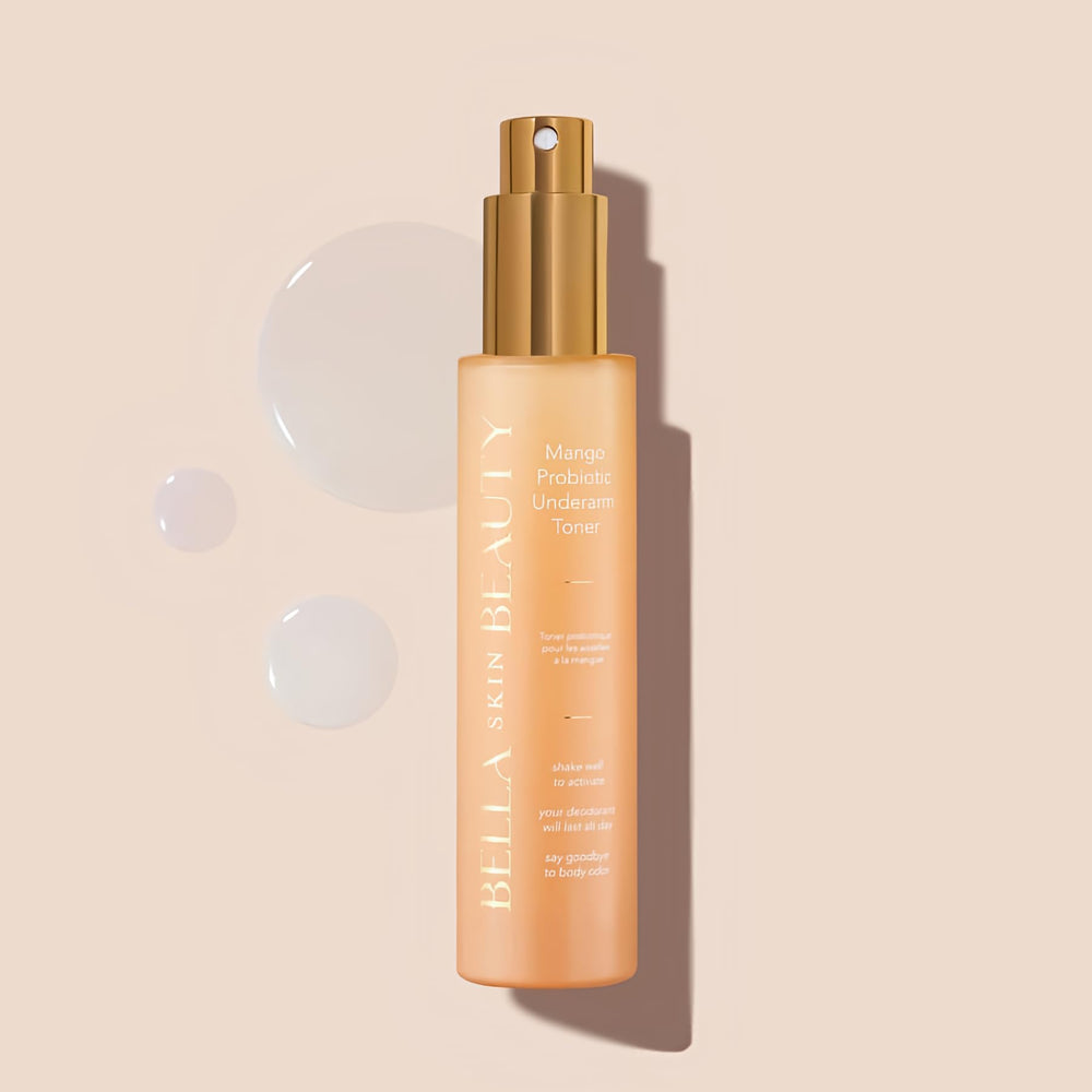 Bella Skin Beauty Tónico Probiótico para Axilas vainilla, uso diario y aroma suave.