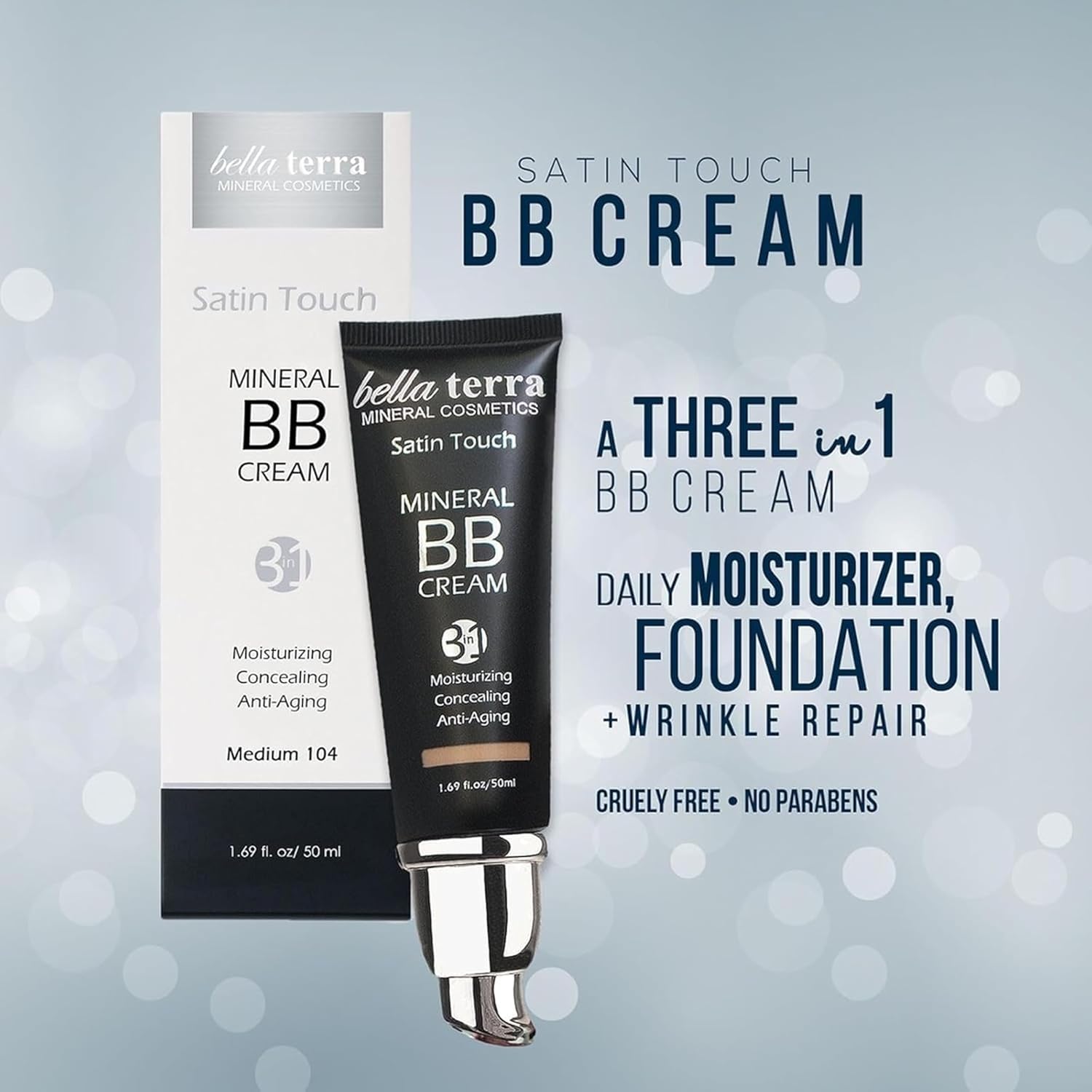 Bellaterra BB crème application sans traces sur le visage
