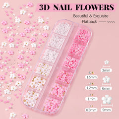 BELLEBOOST Flores 3D y cuentas para uñas creativas
