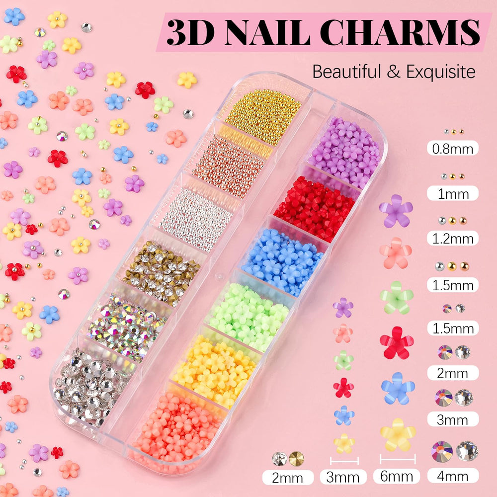 BELLEBOOST Gemas Uñas Cristales redondos para brillo suave