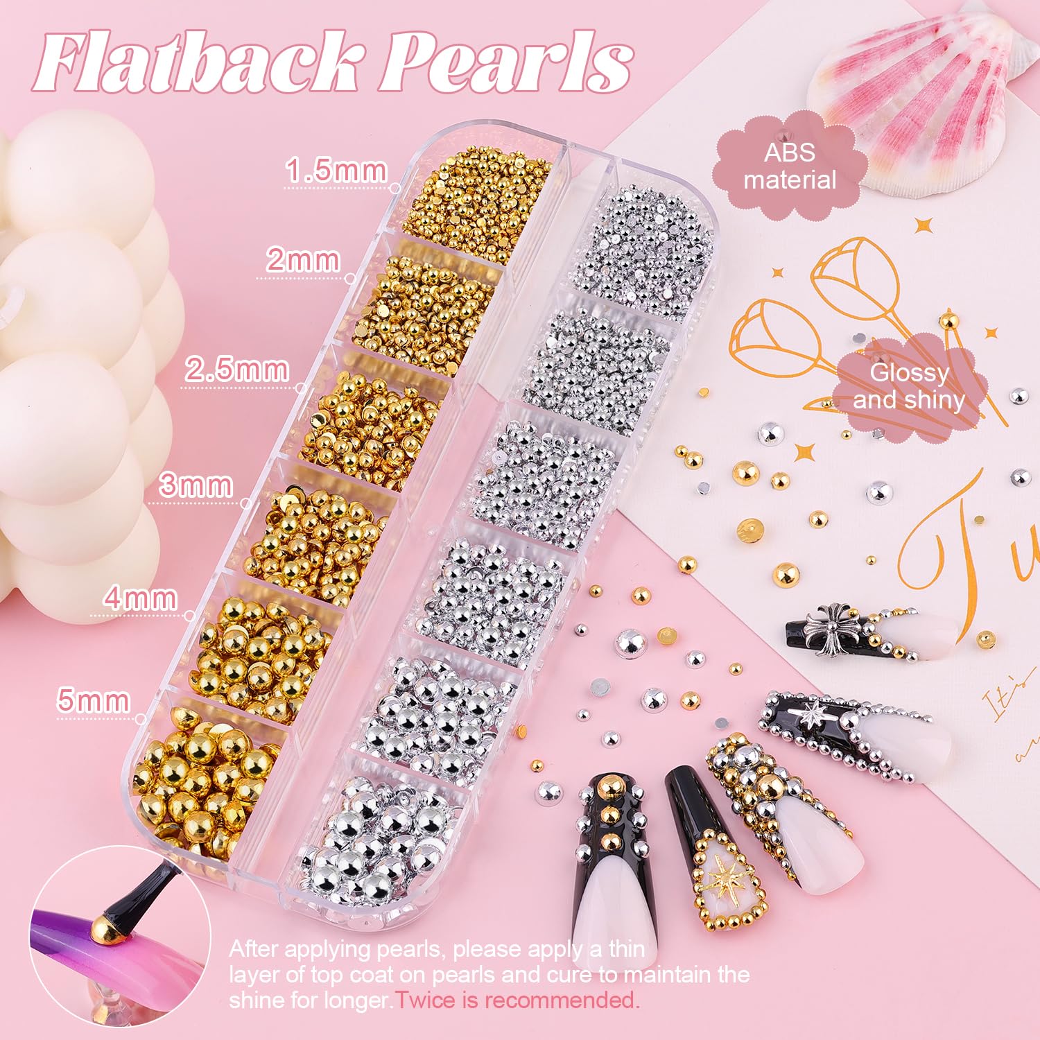 BELLEBOOST herramientas de recogida y pinzas para aplicar uñas con precisión.