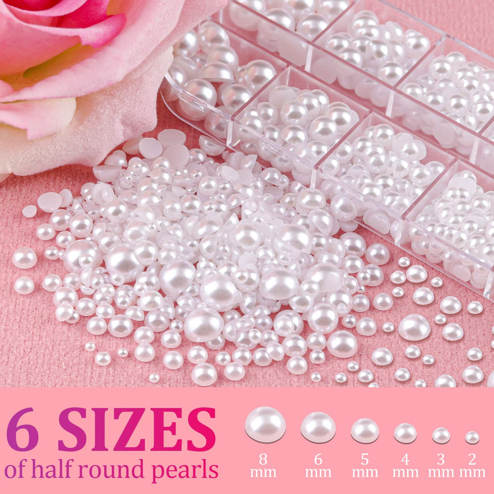 BelleBoost perlas planas beige, tono natural para diseños discretos.