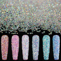 BELLEBOOST pixie cristal 1-2mm: brillo irisado para uñas decorativas