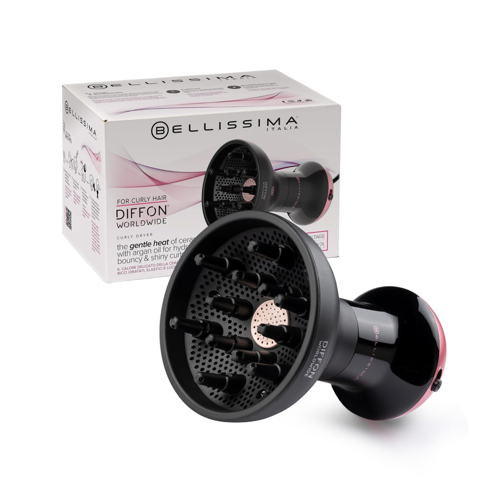 Bellissima Diffon secador 2 en 1 para rizos, ideal para viaje suave.