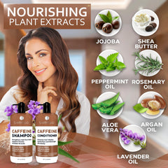 Bellisso volumizing hair care bundle image showing lift and body.