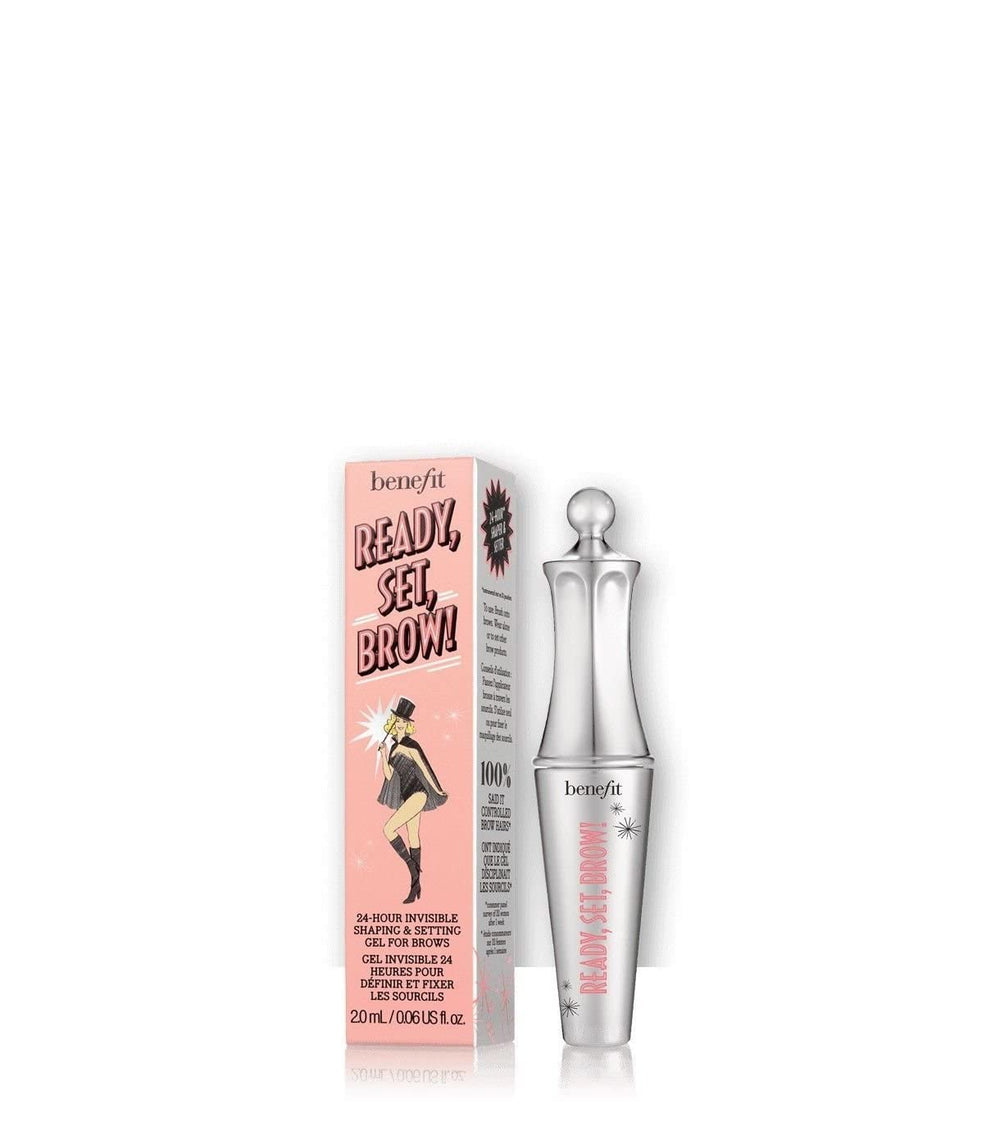 Benefit Brow Setter, botella tamaño viaje, gel transparente para fijar cejas durante todo el día.