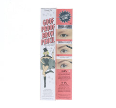 Benefit Goof Proof Brow Pencil packaging highlights deluxe, travel-friendly size.
