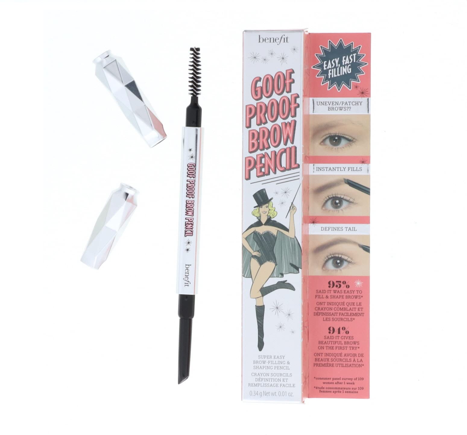 Benefit Goof Proof Brow Pencil tip for precise, natural brow strokes.