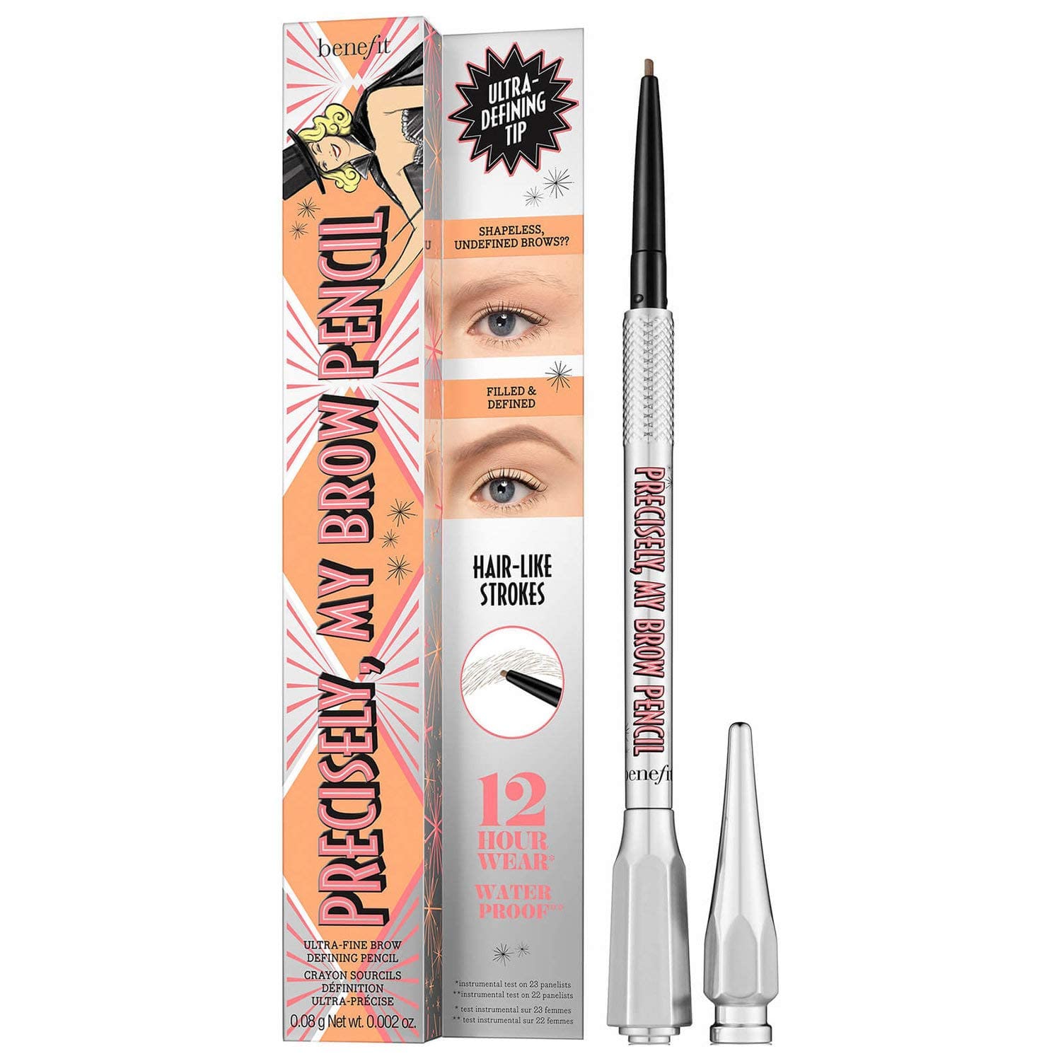 Preciso para Cejas Benefit 6 Profundo con spoolie integrado para peinar.