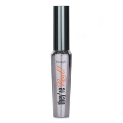 Benefit Theyre Real Mascara daily-use closeup highlights easy-grab brush and comfortable wear