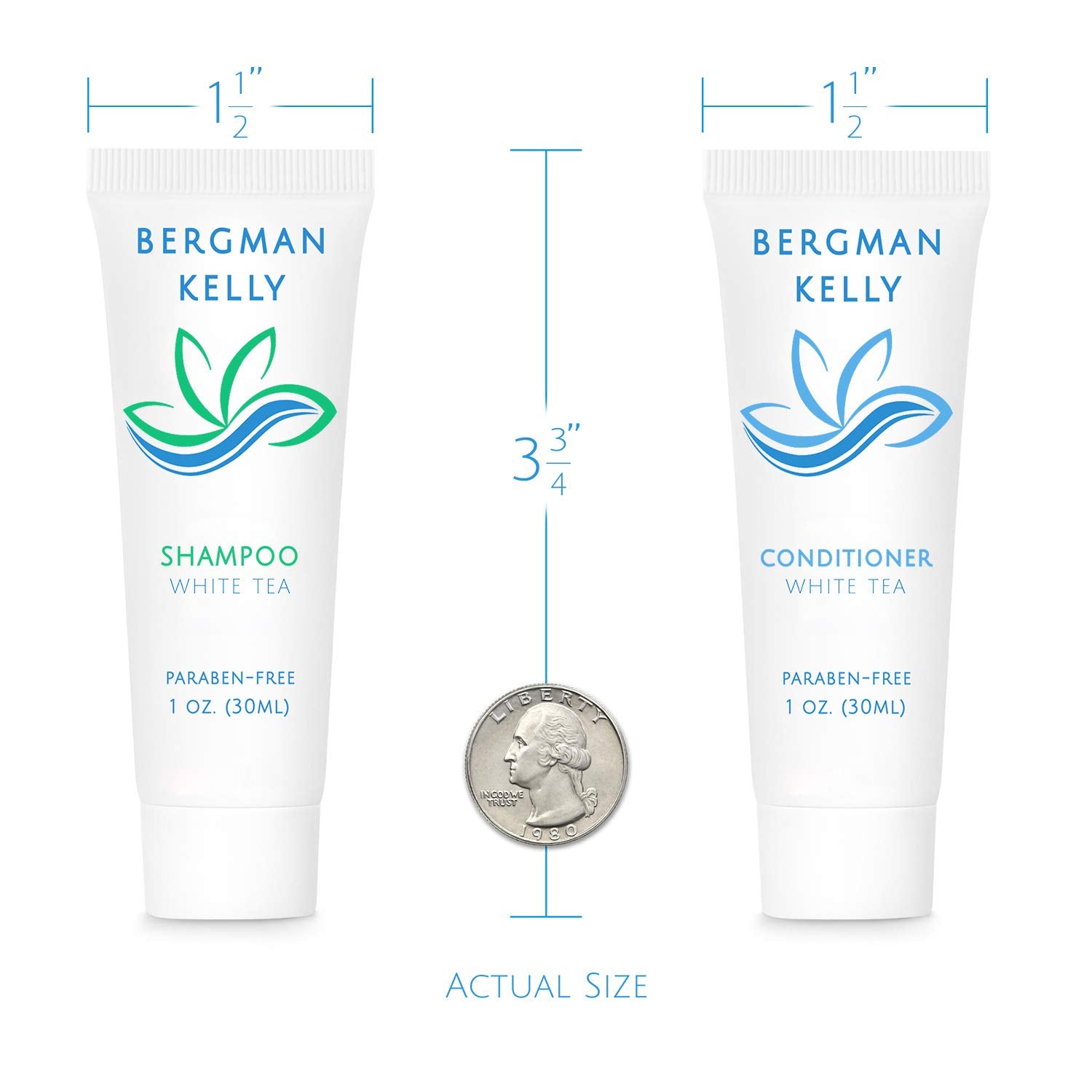 Empaque blanco del conjunto Bergman Kelly para hospitalidad.