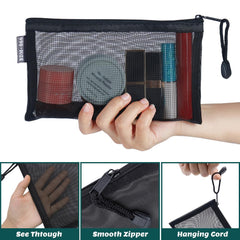Besharppin bolsa de nylon con visualización interior para cosméticos.