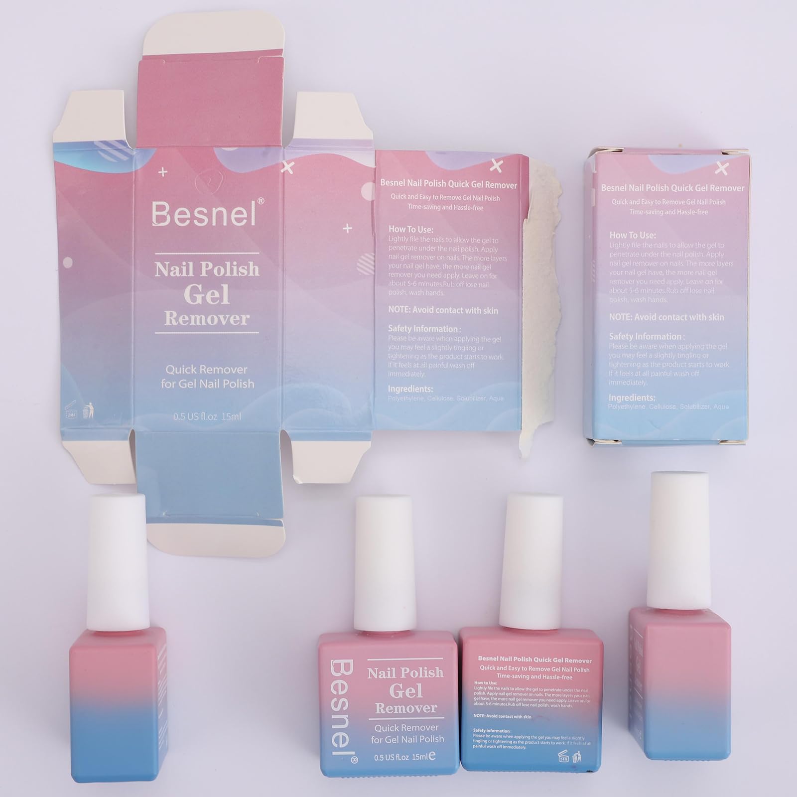 Kit BESNEL herramientas para uñas con lima y empuja-corte para retoques rápidos.