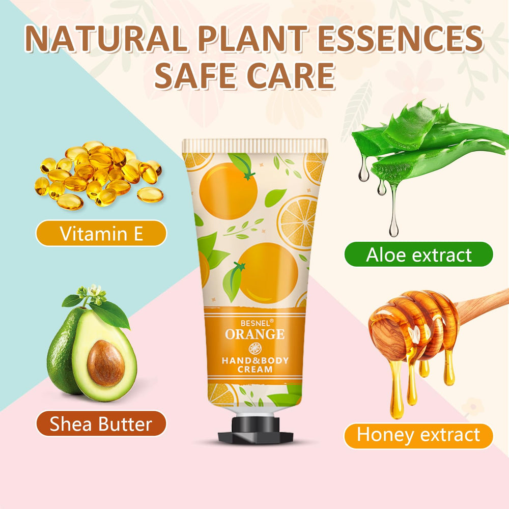 Besnel mini travel-size hand creams in Rose and Lavender for on-the-go care