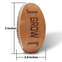 GROW de Best Beard Stuff: cepillo de 360 ondas con fibras de jabalí para ondas definidas.