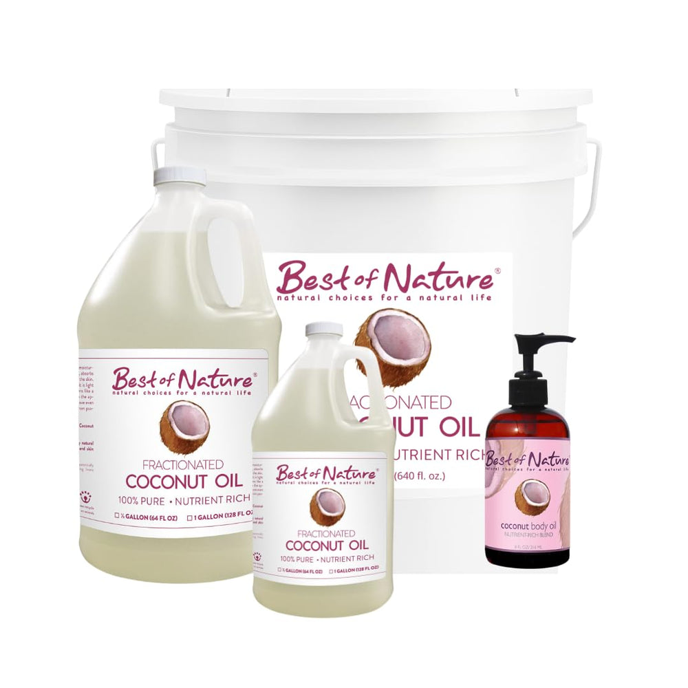Best of Nature Aceite Coco Fraccionado 64oz: uso diario para piel y cabello