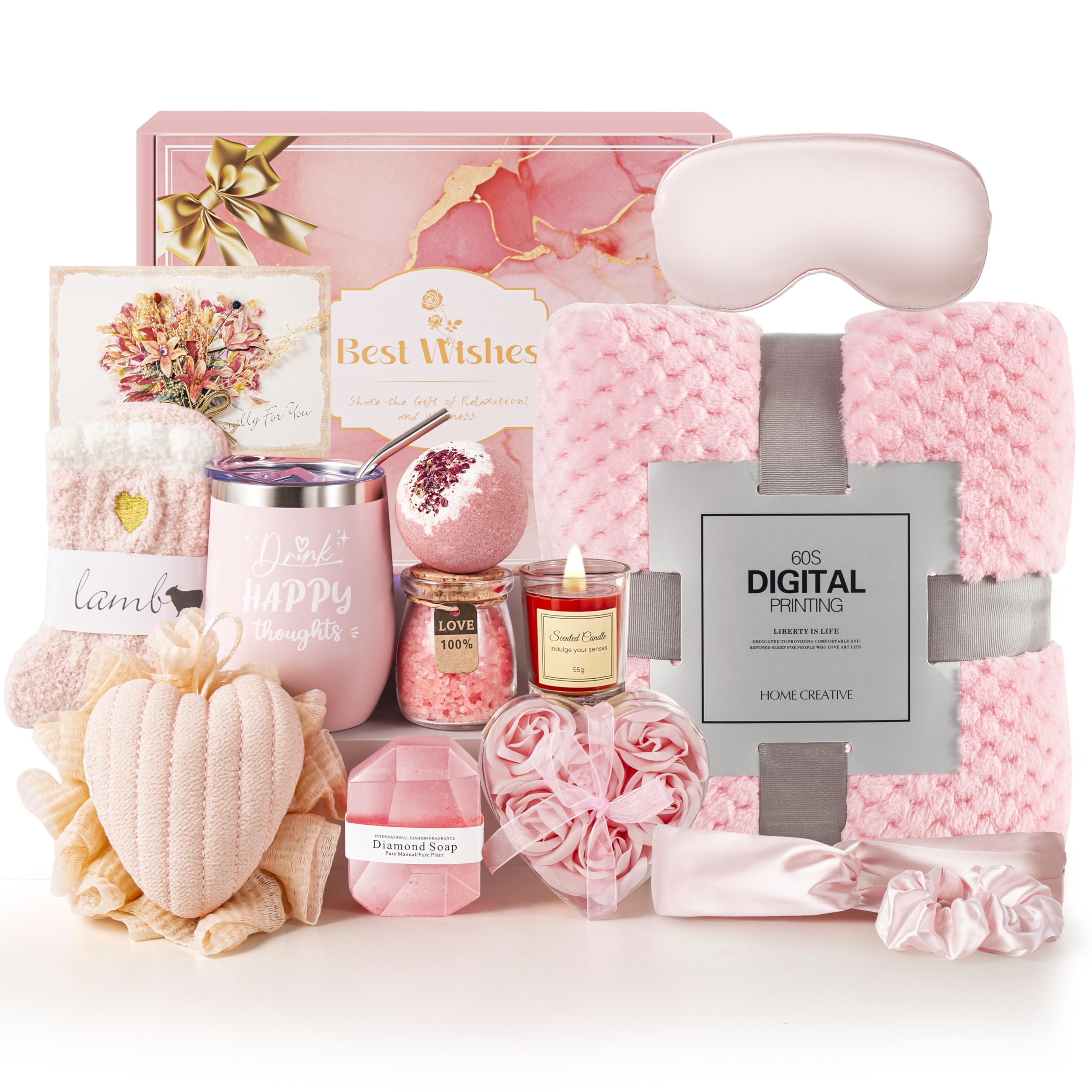 BestFlower cesta spa para mujer con regalo de Navidad, ideal para consentir a alguien especial.