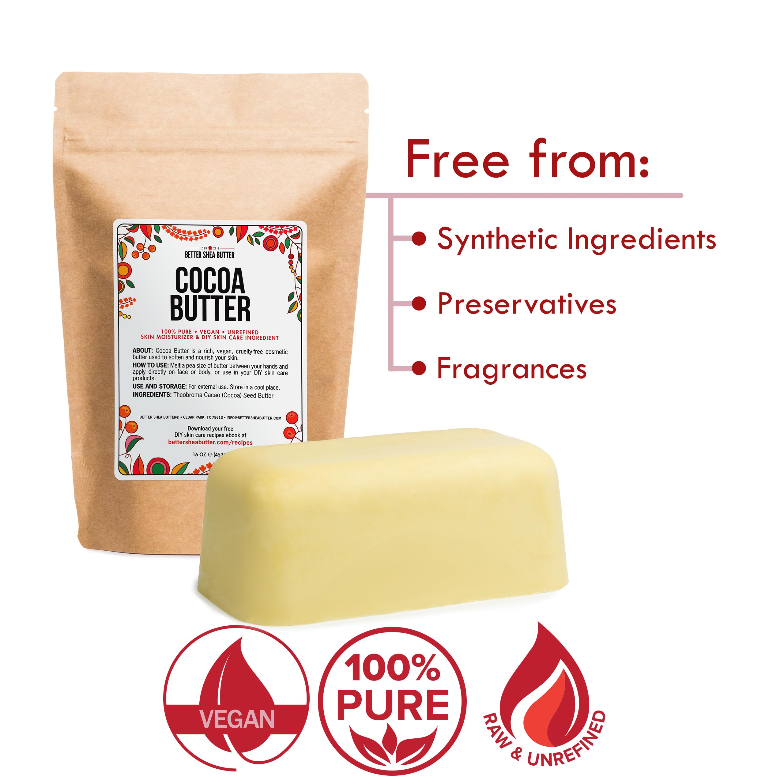 Better Shea Butter manteca de cacao hidratante para cuerpo y rostro.