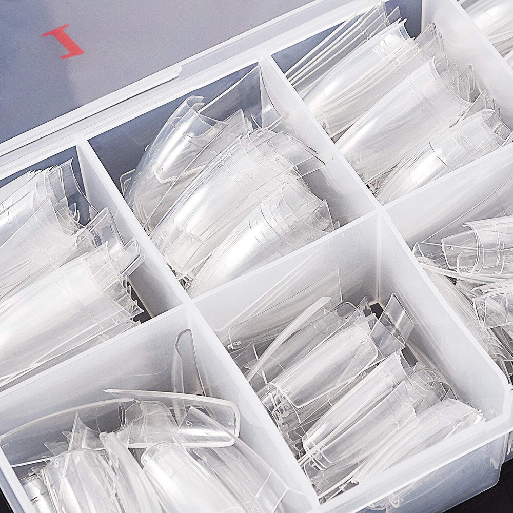 Beuniar estuche organizador, almacenamiento seguro para tips acrilicas.
