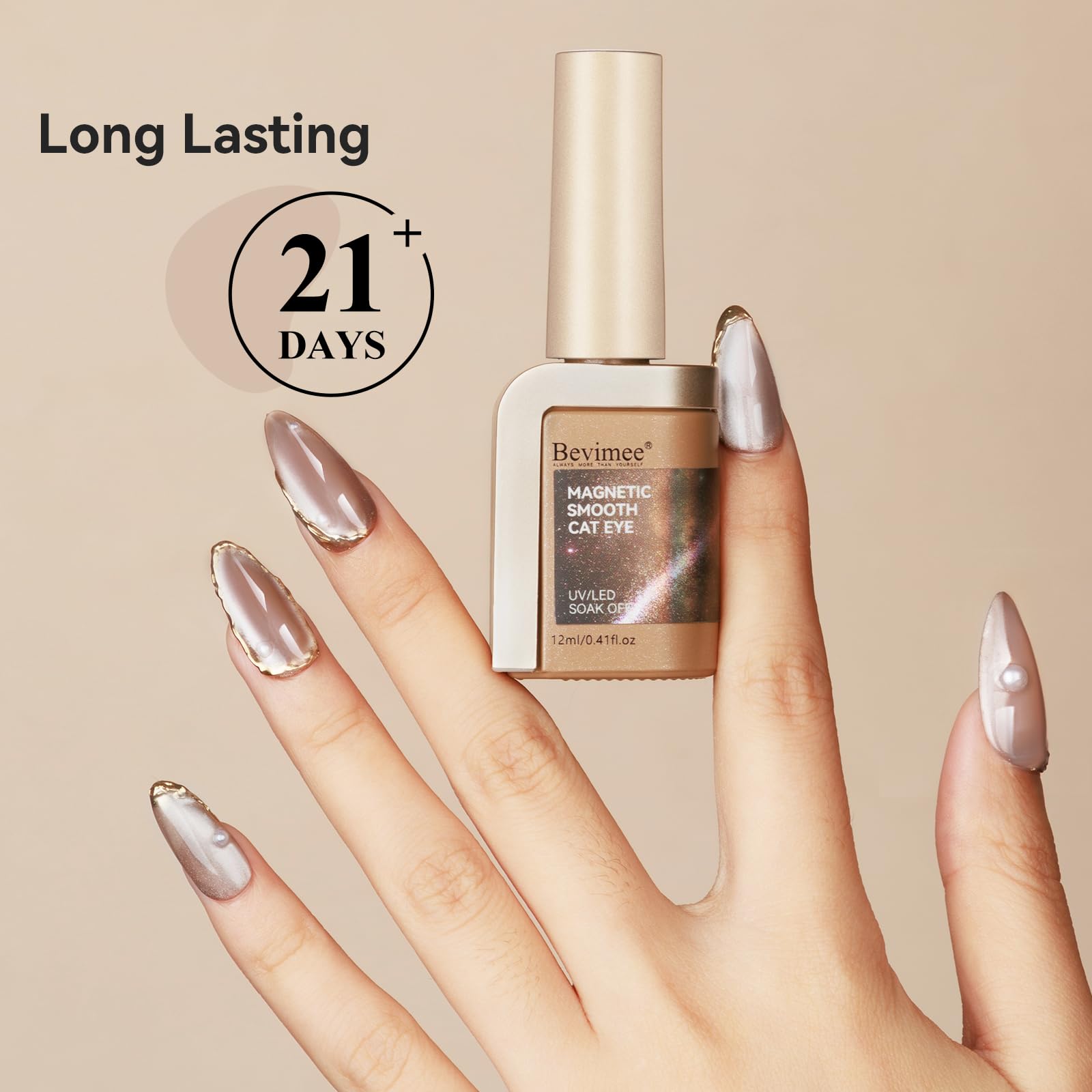 Bevimee ingredientes sanos: gel UV no tóxico para uñas saludables.