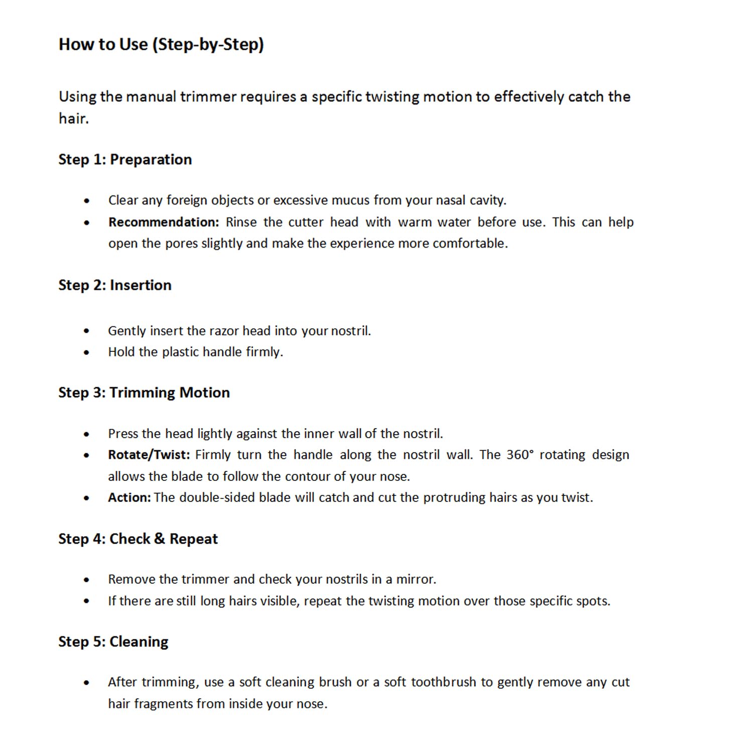 BEZOX estuche compacto para guardar el recortador.