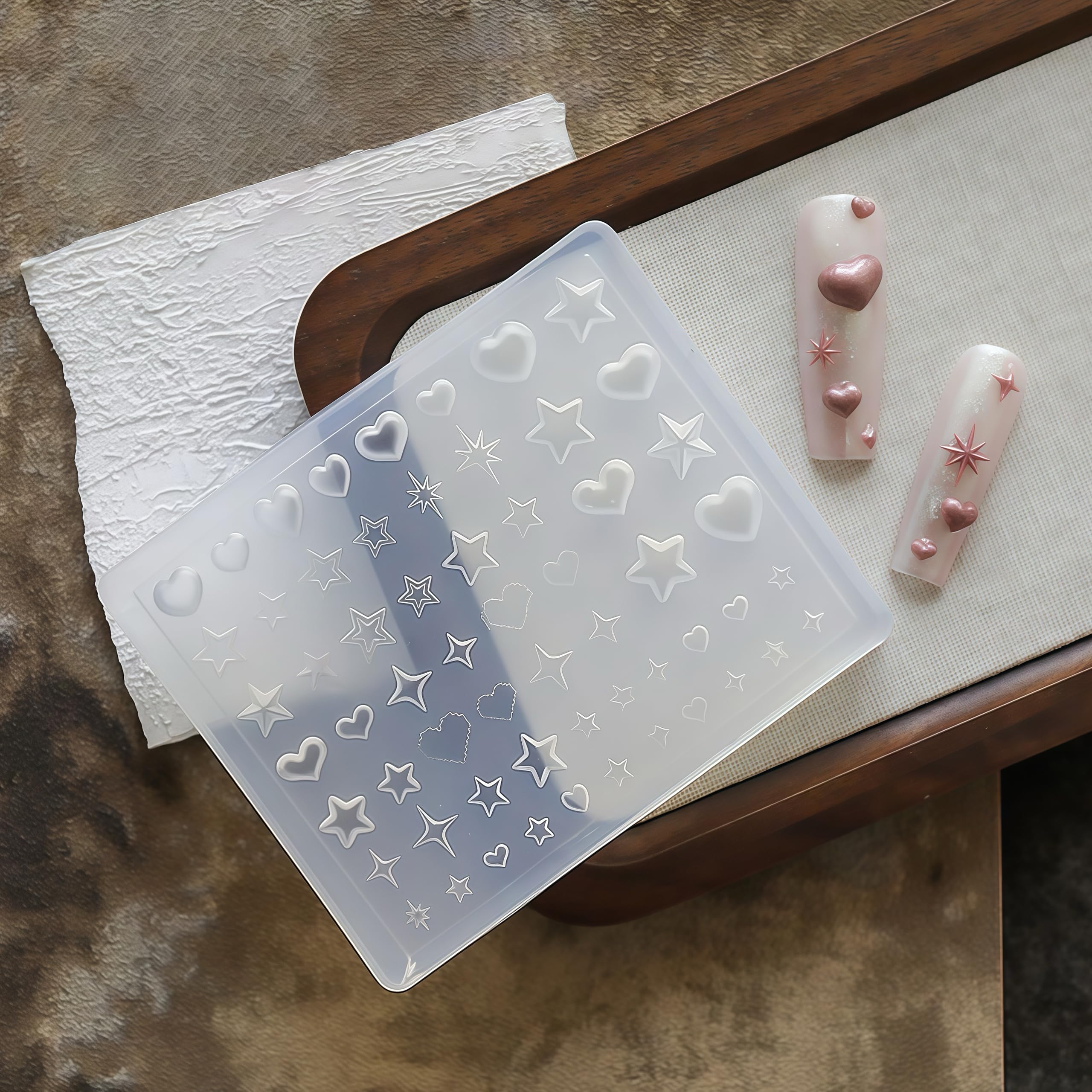 BHCCXZ silicona suave 3D para uñas, desmolde fácil y reutilizable