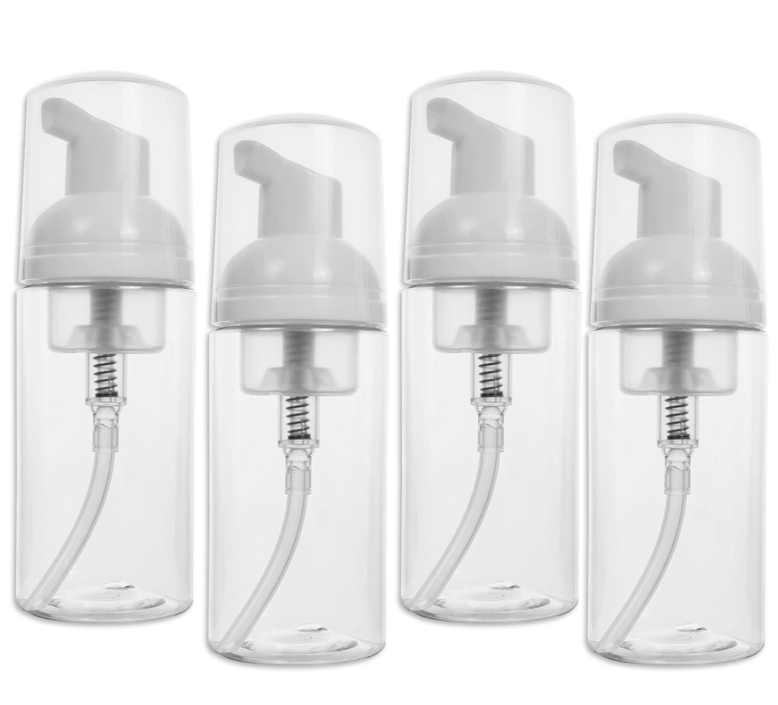 BienBion botella de espuma 2oz transparente para viaje y recargas.