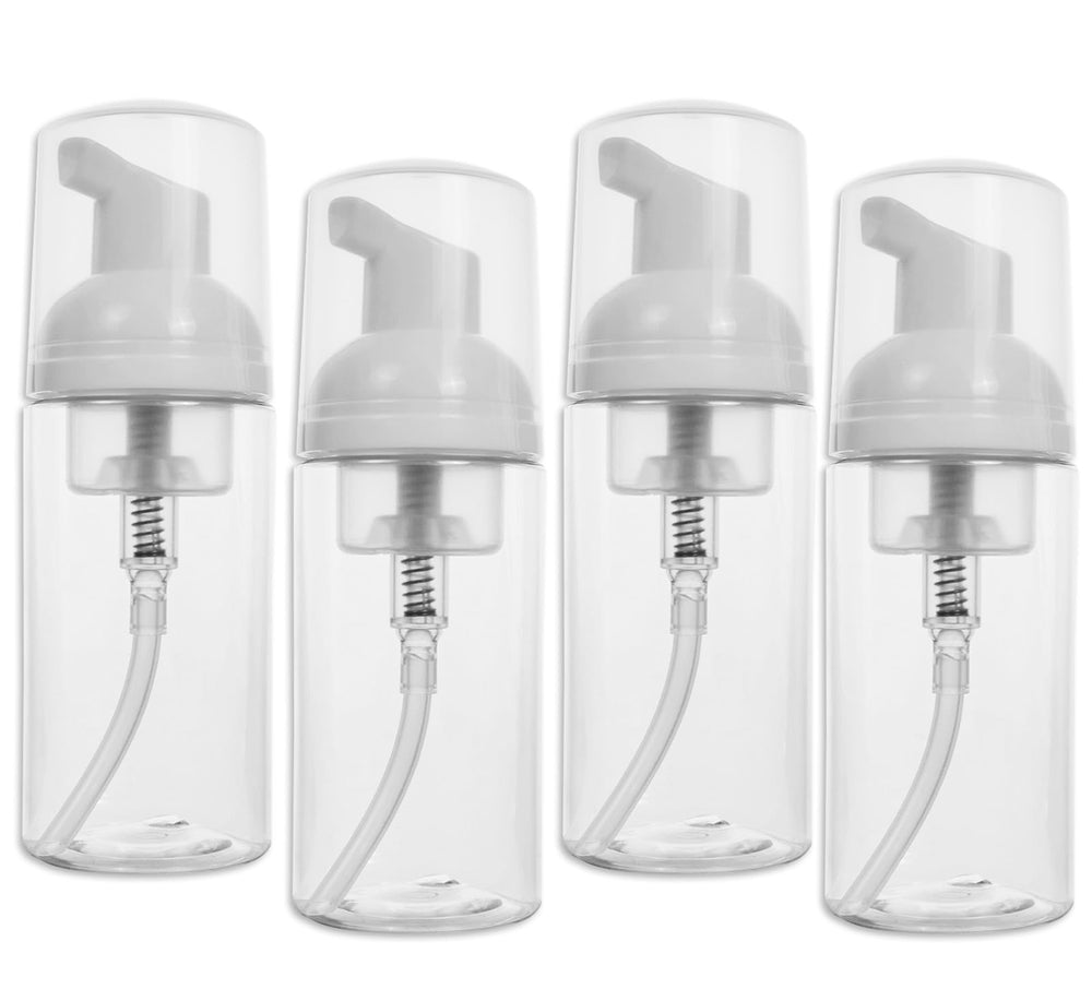 BienBion botella de espuma 2oz transparente para viaje y recargas.