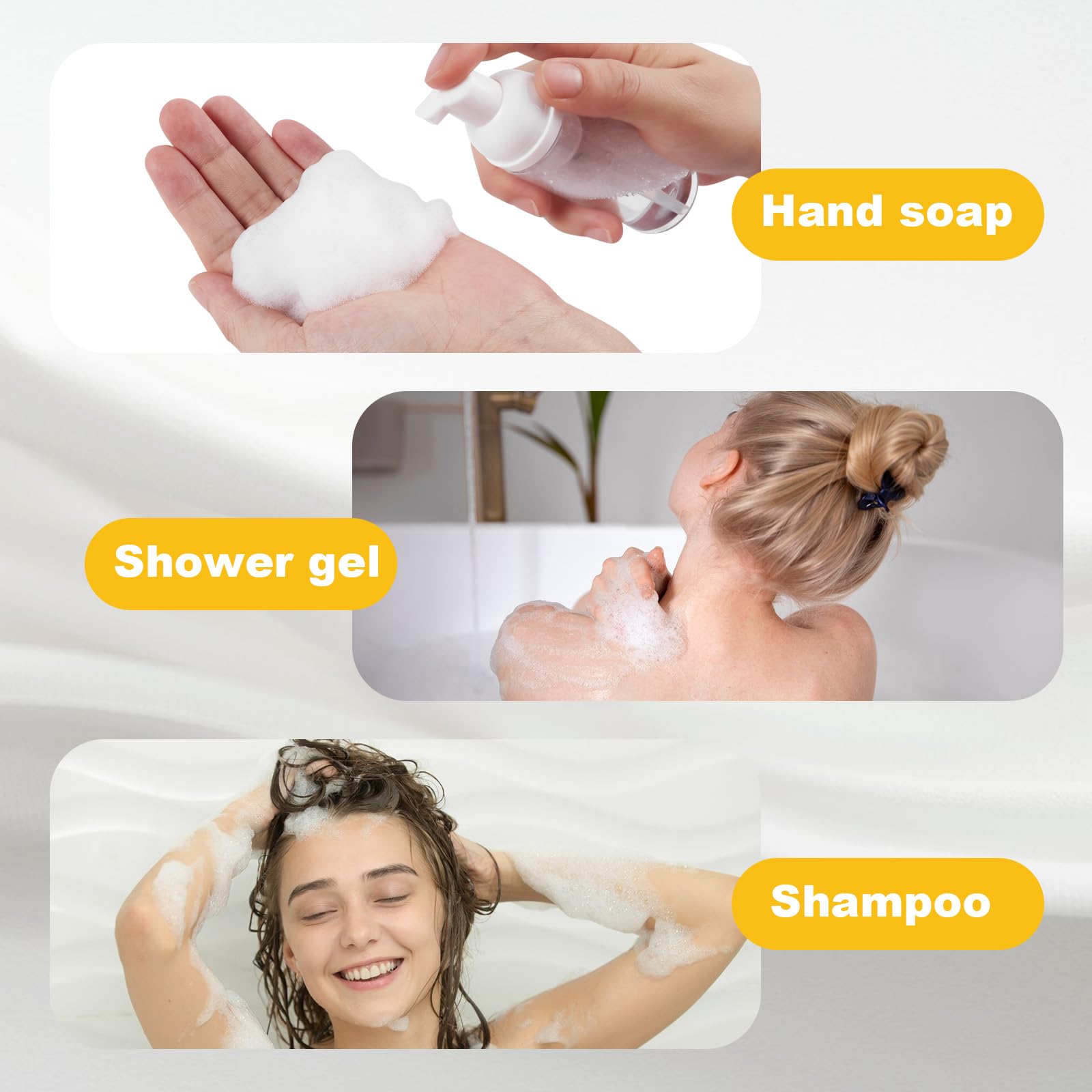 BienBion uso múltiple para champú, gel y jabones en espuma.