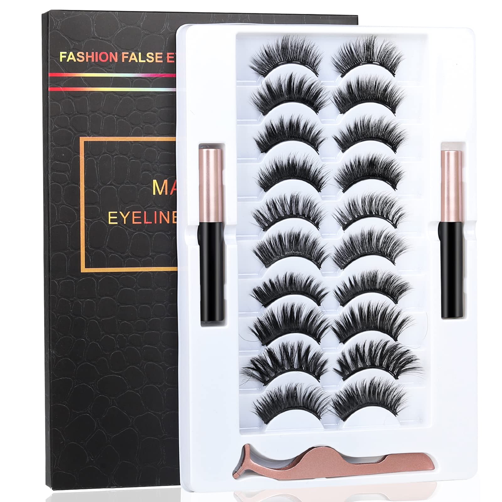 Pestañas 3D naturales de BILEYCHA para un look suave y cómodo.