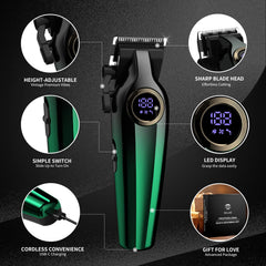 Billar Corta Pelo Profesional Verde: accesorios para precisión y acabado de barba.