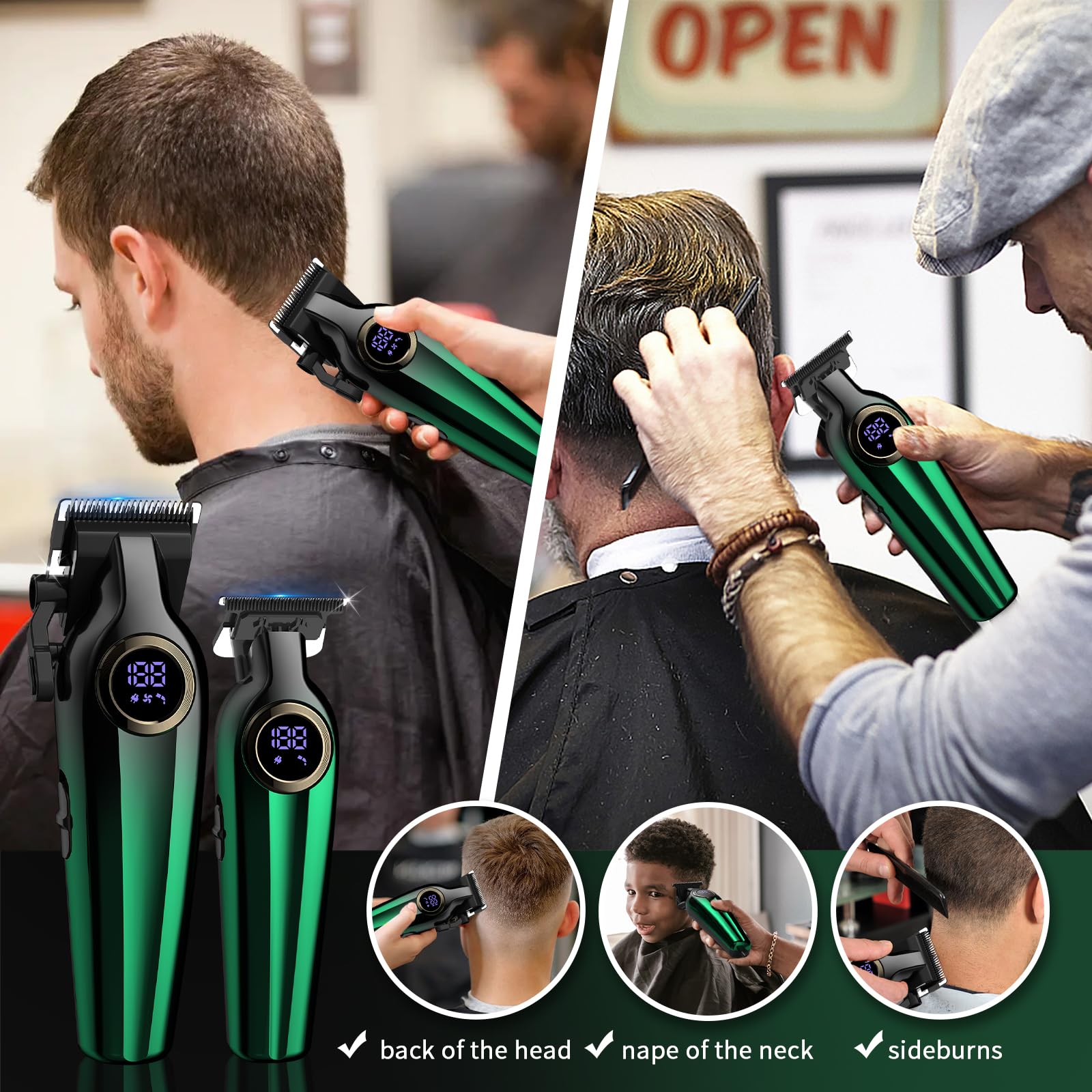 Billar Corta Pelo Profesional Verde: estuche de almacenamiento para ordenar todo.