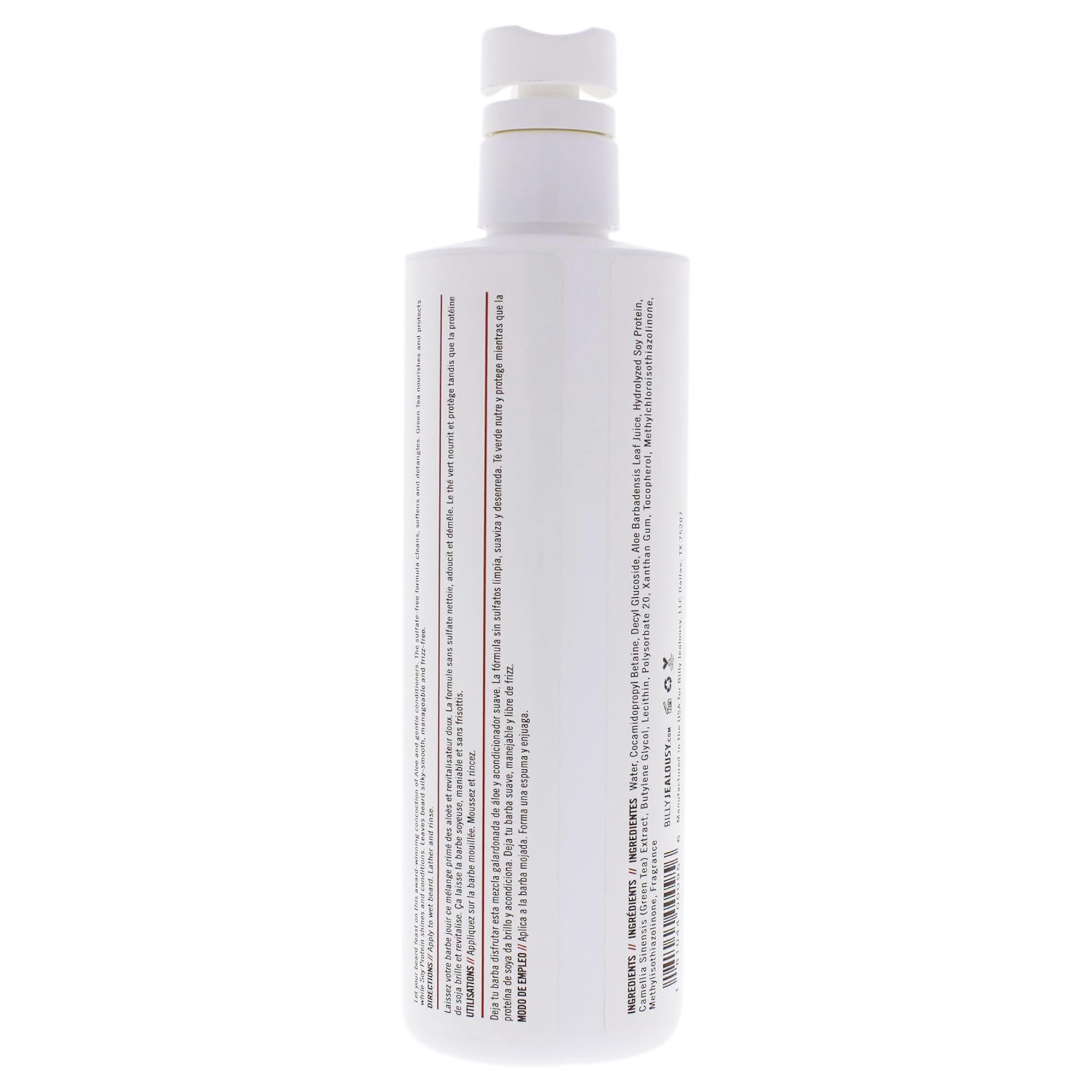 Contenance 473 ml Billy Jealousy Beard Wash pour une utilisation durable.