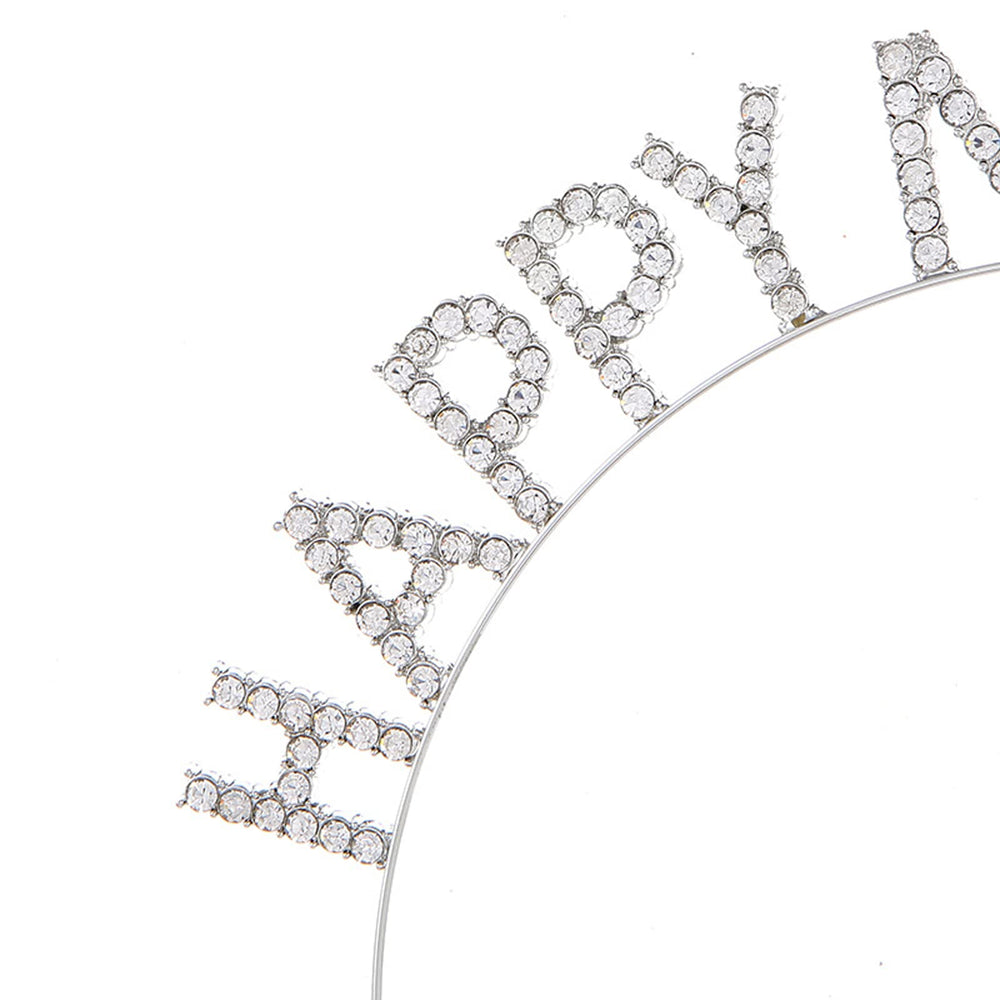 Diadema BinaryABC para fiestas, peinado rápido y look glamoroso.
