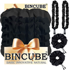 BINCUBE Afro Puff Scrunchie con ajuste suave para peinados afro sin frizz