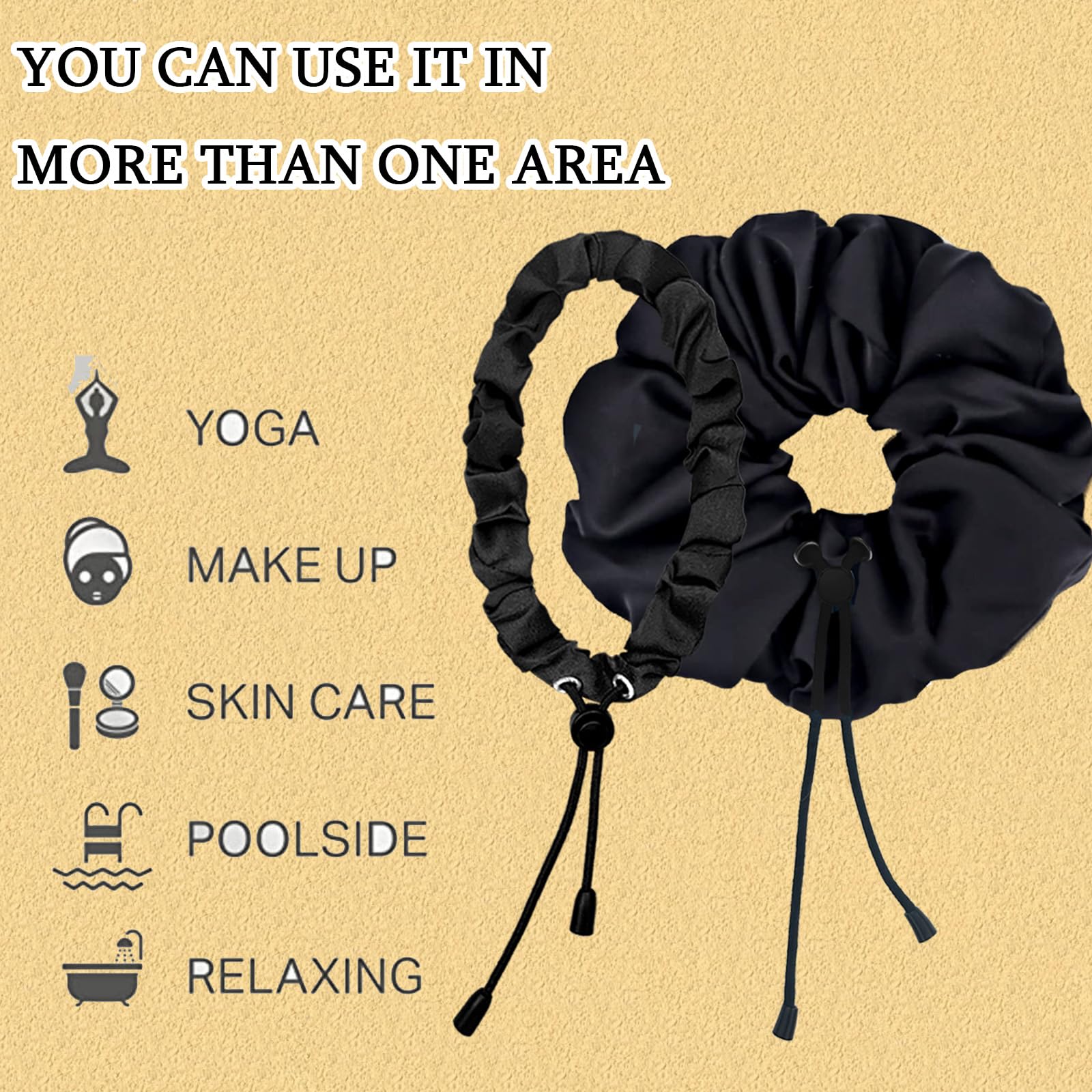 BINCUBE Scrunchie de fácil uso, desliza y ajusta para cualquier estilo