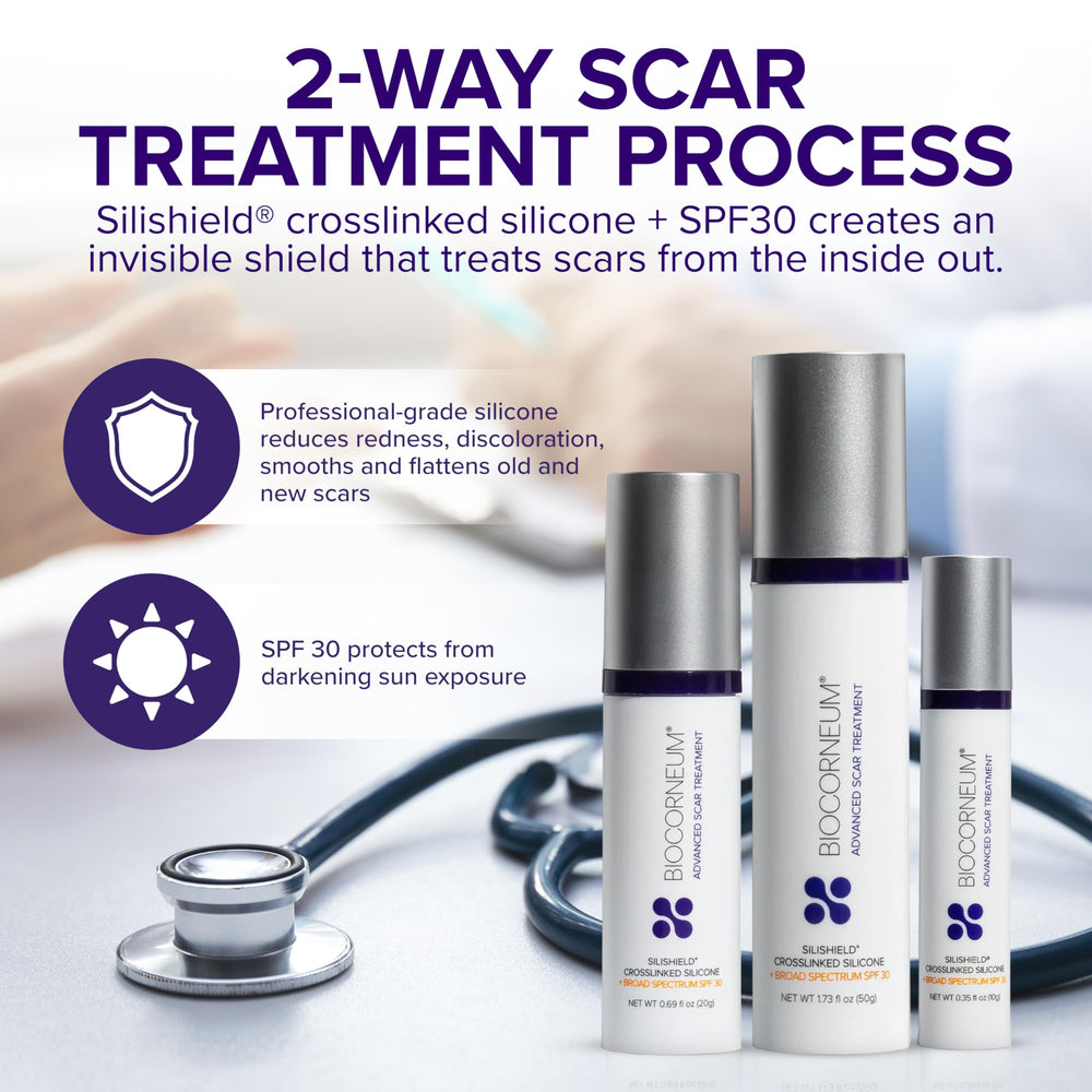 Biocorneum SPF 30 protege contra rayos ultravioleta y evita oscurecimiento.