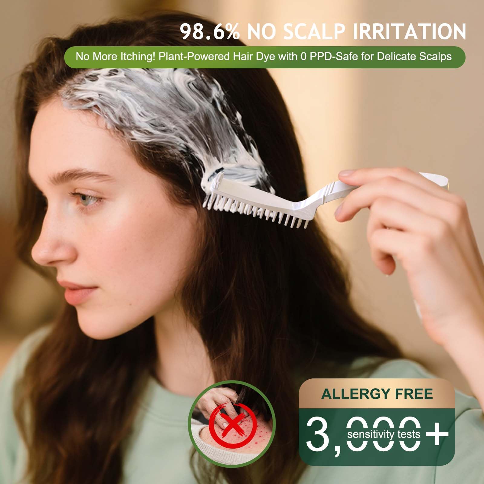 BioHueZ aceite floral 3-en-1 cuida el cabello durante el proceso.