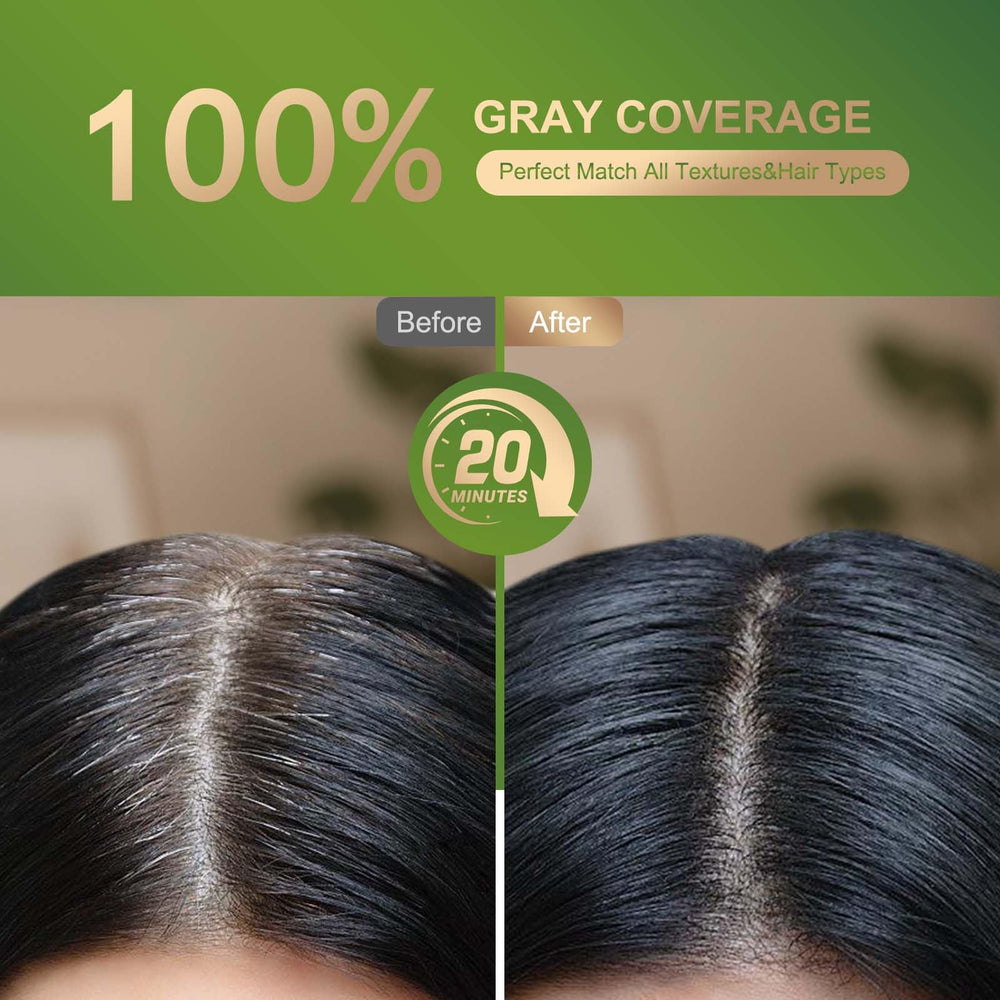 BioHueZ cobertura 100% de canas para un look natural.