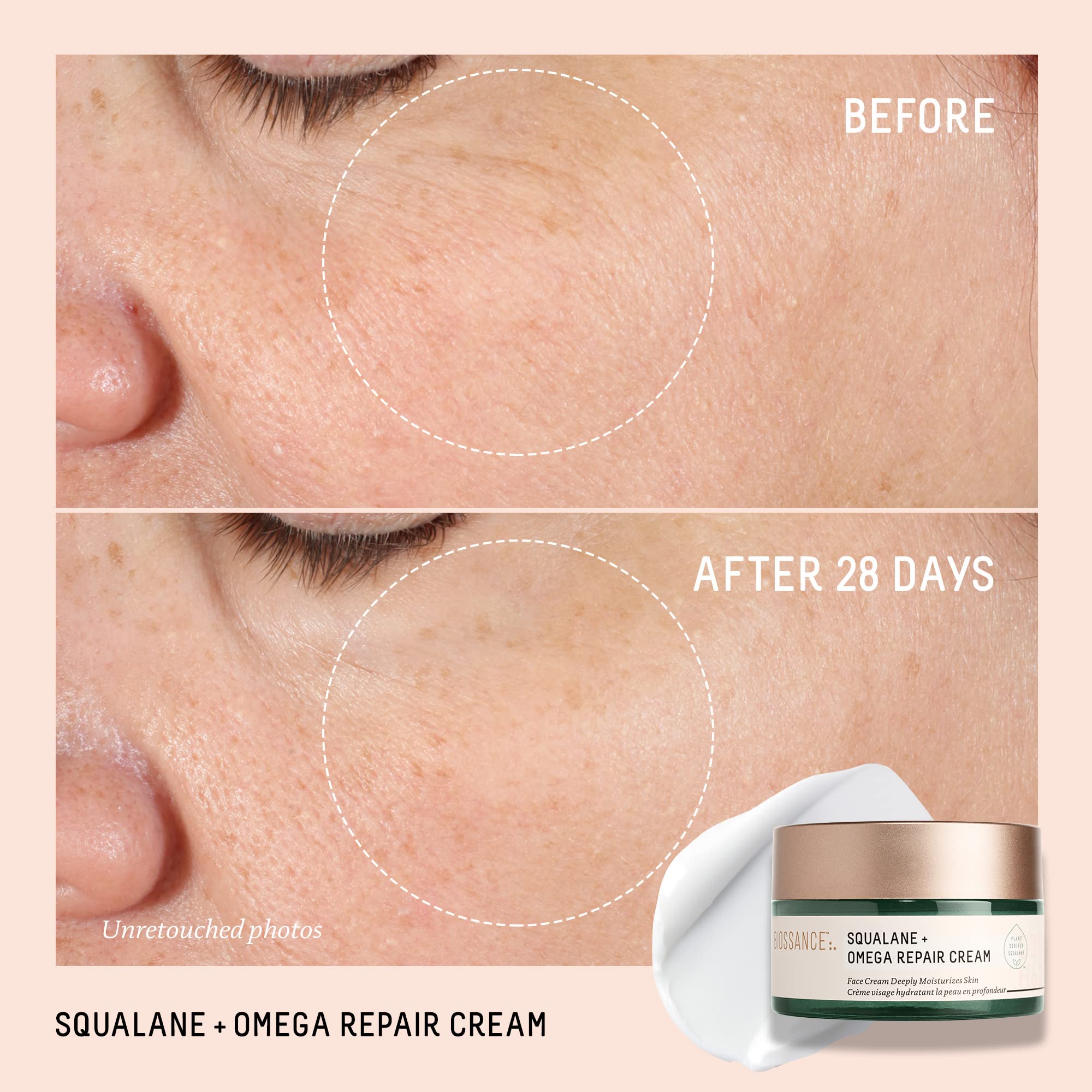 BIOSSANCE Crema facial ultra hidratante, efecto calmante para piel sensible