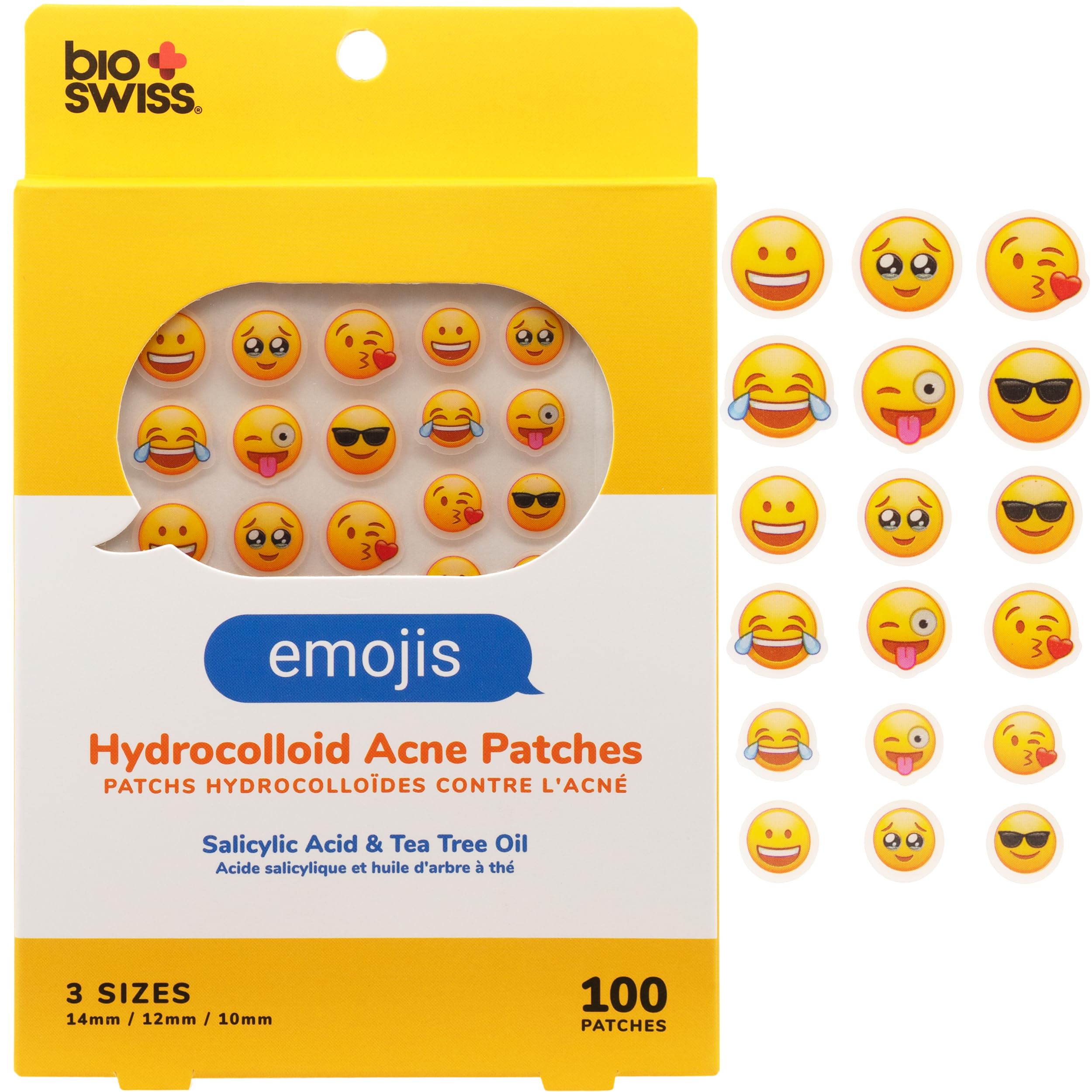 BioSwiss parches emojis para acné: cubren imperfecciones con discreción.