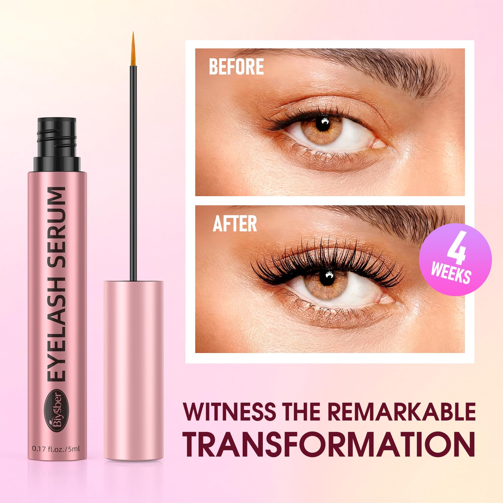 Biysber lash serum applicator brush ready for precise daily care.