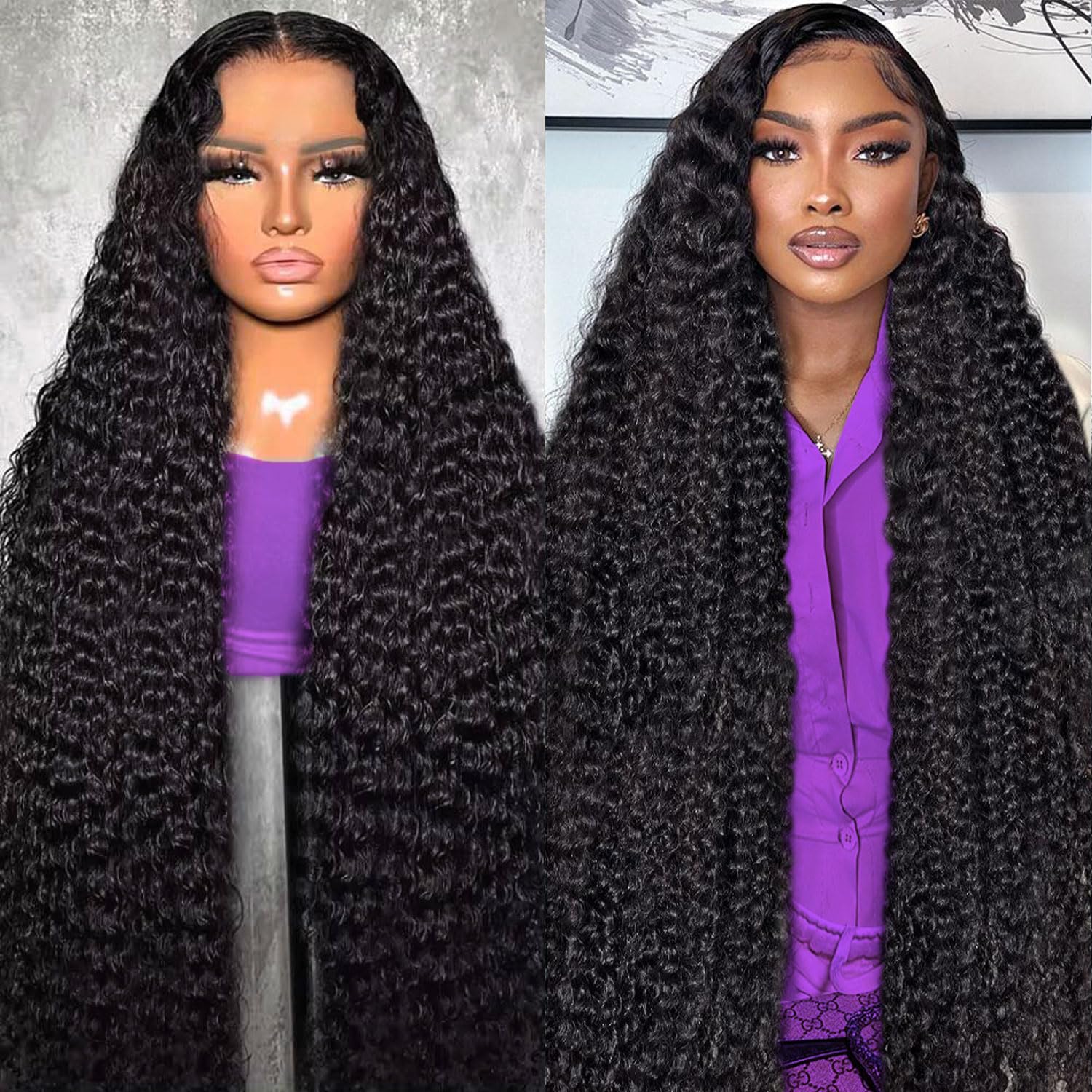 BJVT pelucas con onda profunda y encaje frontal para look natural y duradero